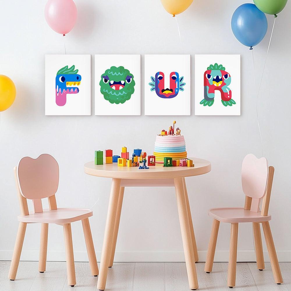 Paint by Numbers β Alphabet Painting Kit | A to Z Cute Monster Letters