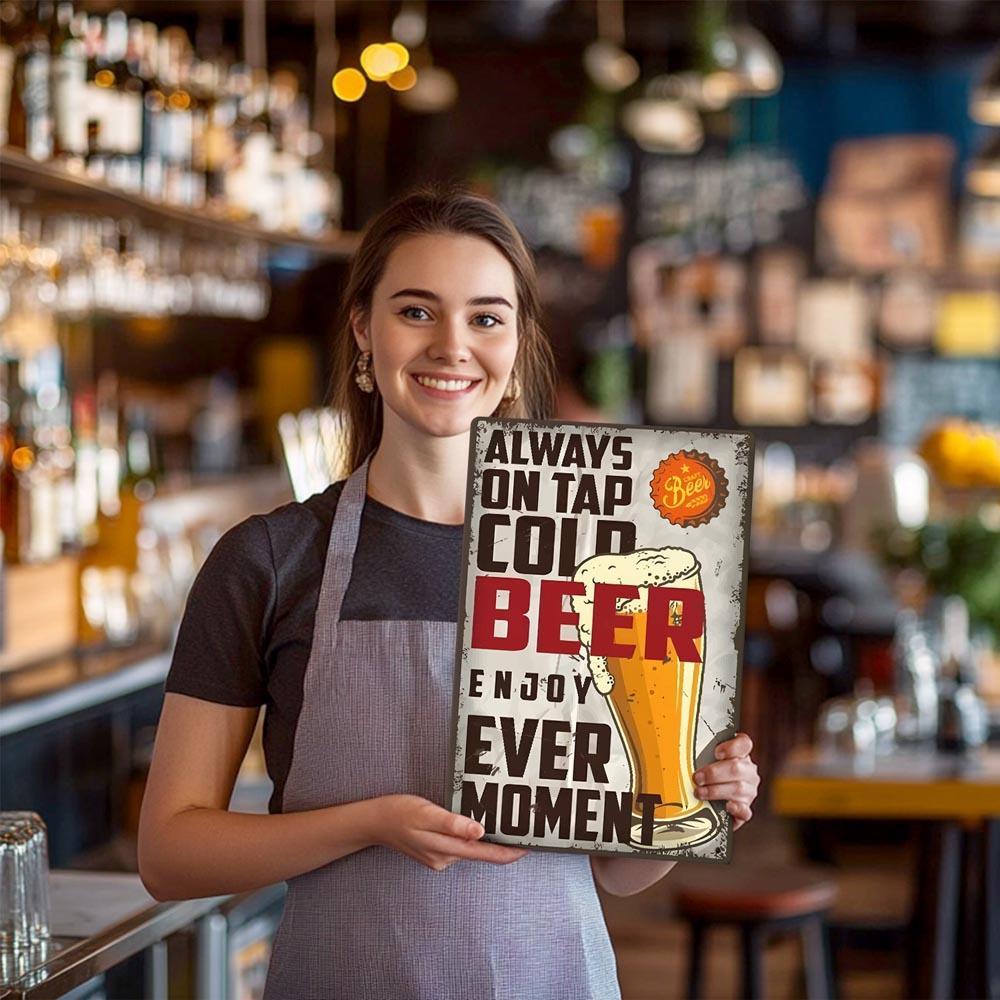 Paint by Numbers – Vintage Metal Bar Art | Cold Beer Every Moment