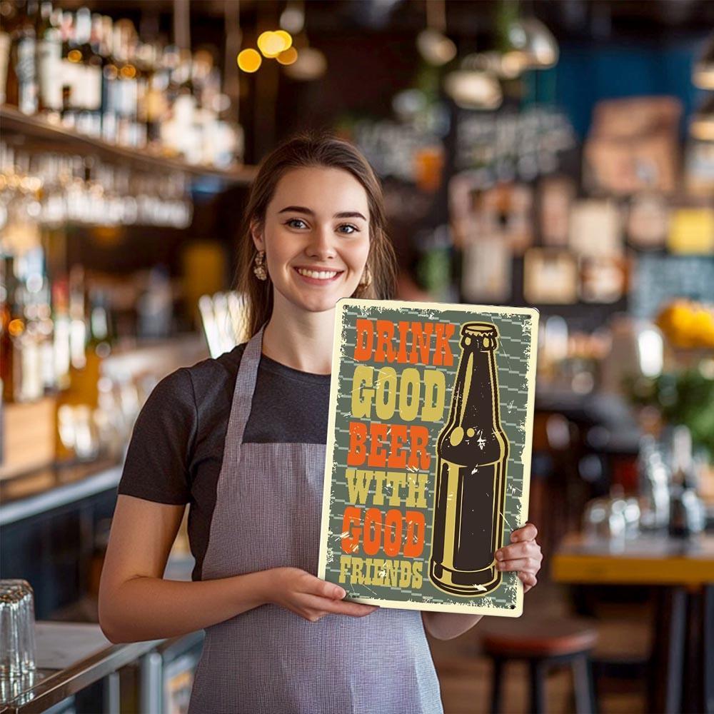 Paint by Numbers – Vintage Metal Bar Art | Good Beer Good Friends