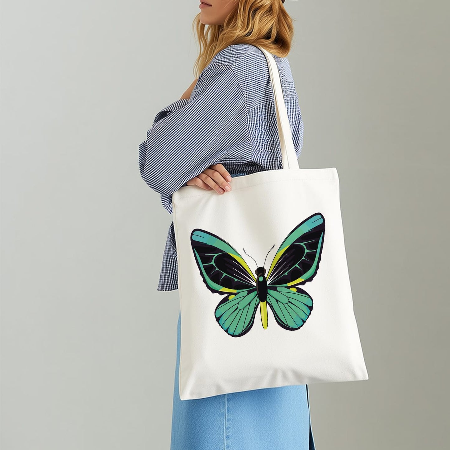 Paint by Numbers – DIY Totebag | Emerald Butterfly