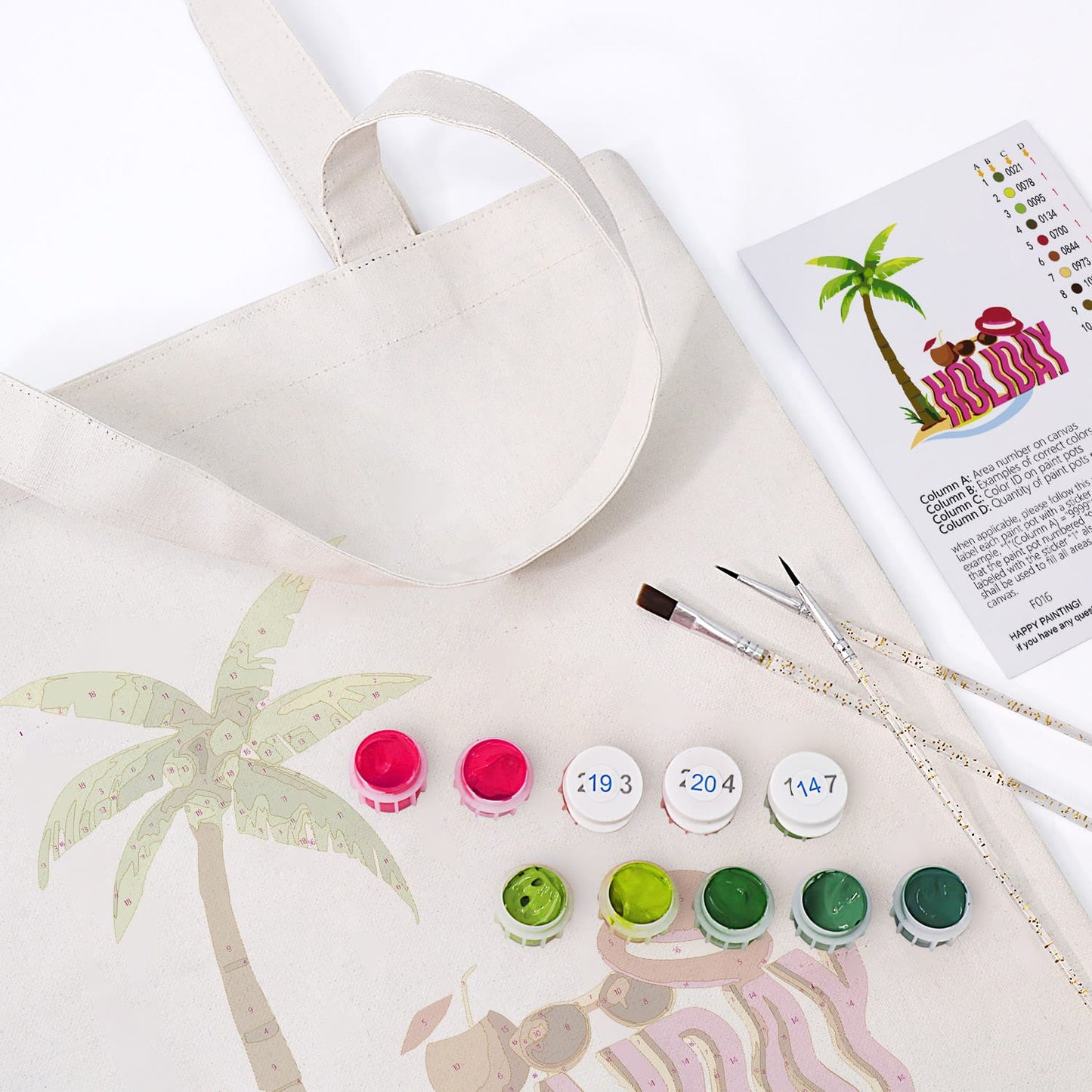 Paint by Numbers – DIY Totebag | Holiday Vibes