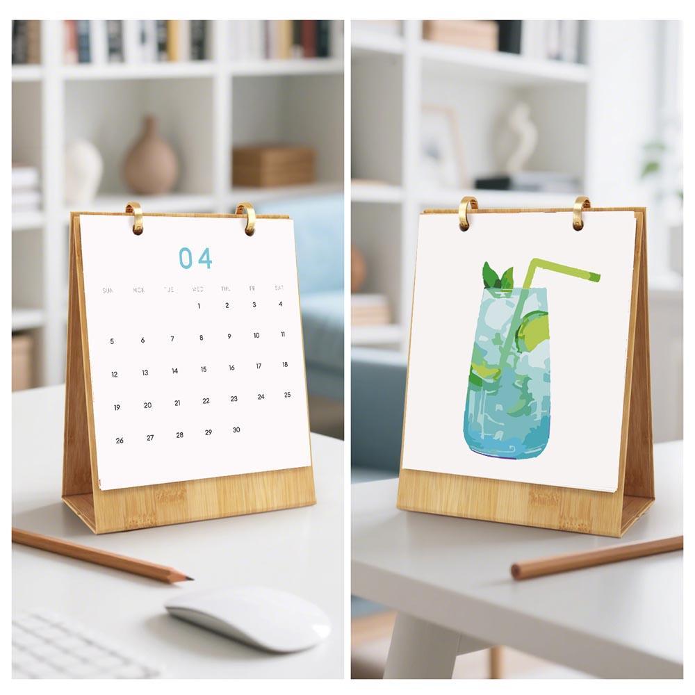 Paint by Numbers - 2026 Desk Calendar - Colorful Cocktails