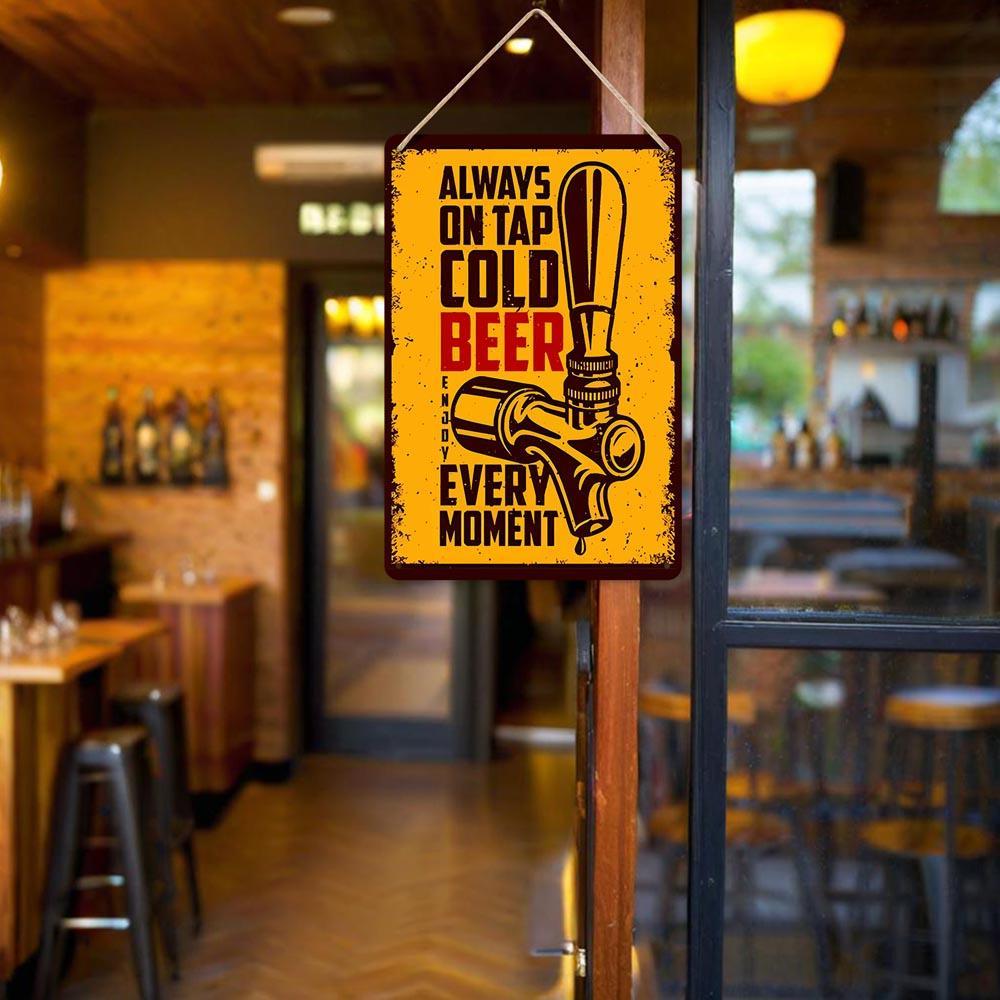 Paint by Numbers – Vintage Metal Bar Art | Cold Beer On Tap
