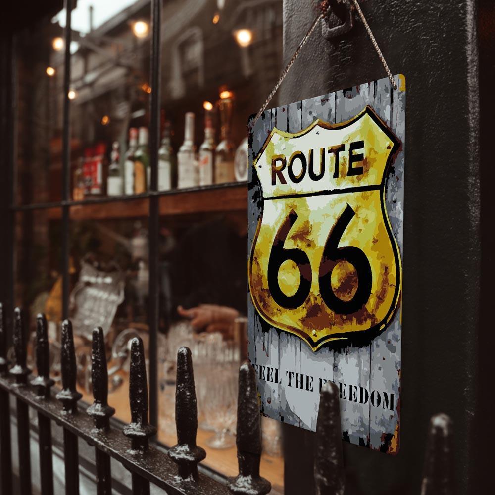 Paint by Numbers – Vintage Road Sign Art | Route 66 Freedom
