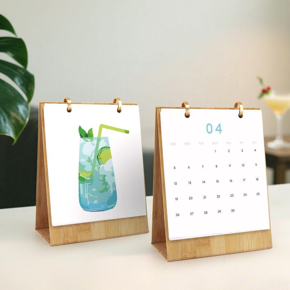 Paint by Numbers - 2026 Desk Calendar - Colorful Cocktails