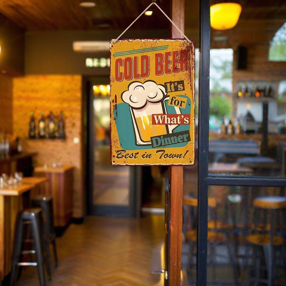 Paint by Numbers – Vintage Metal Bar Art | Cold Beer for Dinner
