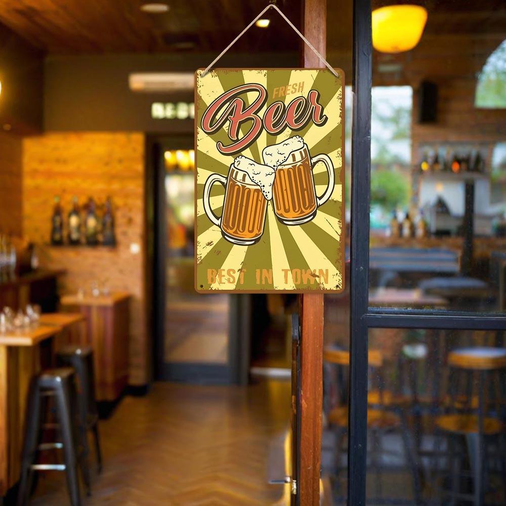 Paint by Numbers – Vintage Metal Bar Art | Fresh Beer Cheers