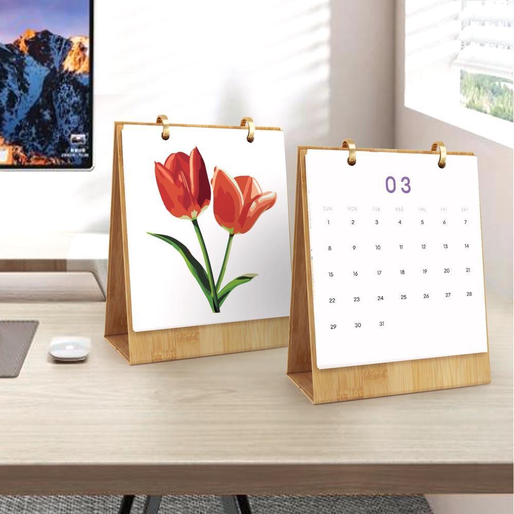 Paint by Numbers - 2026 Desk Calendar - Blooming Beauties