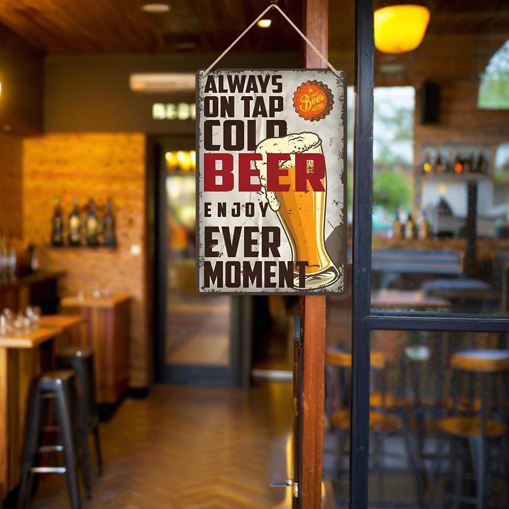 Paint by Numbers – Vintage Metal Bar Art | Cold Beer Every Moment