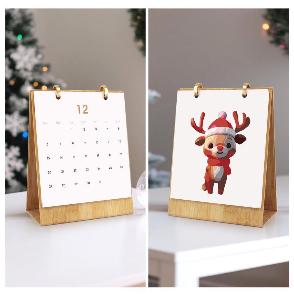 Paint by Numbers - 2026 Desk Calendar - Christmas Time