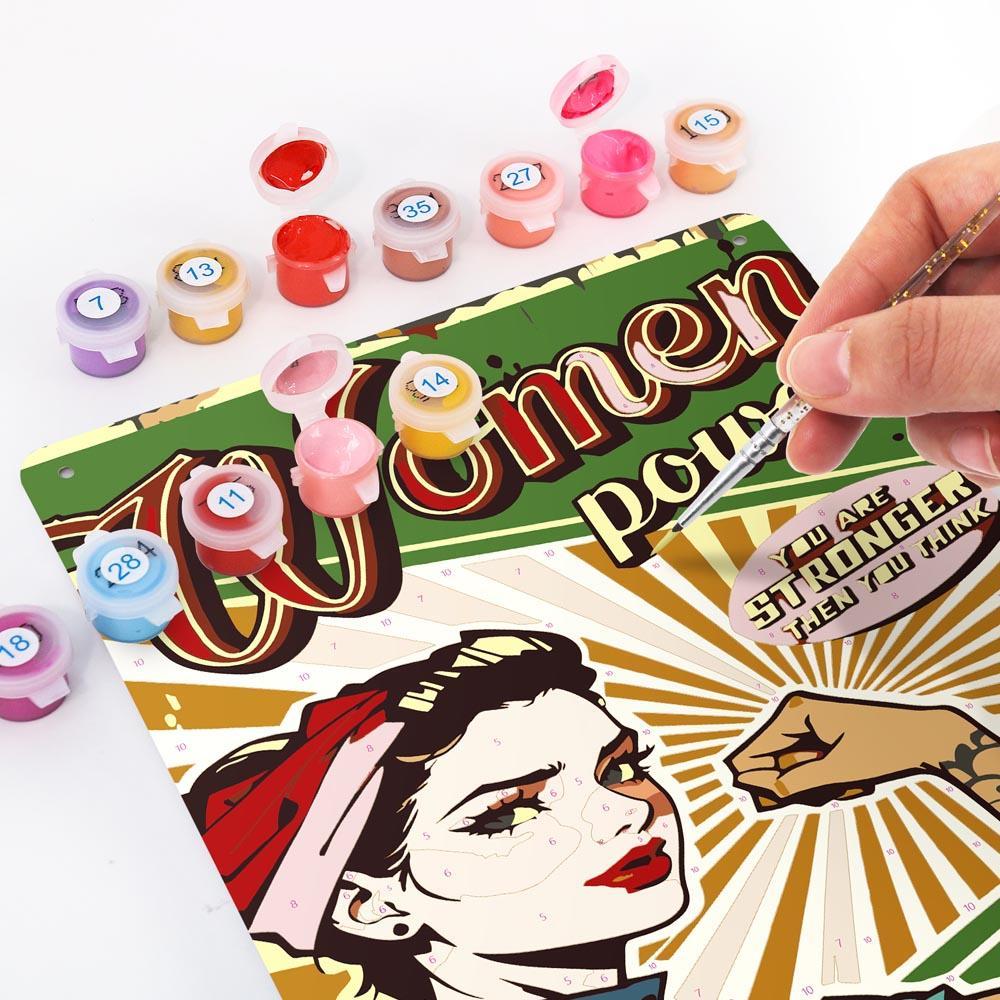 Paint by Numbers – Vintage Metal Wall Art | Women Power
