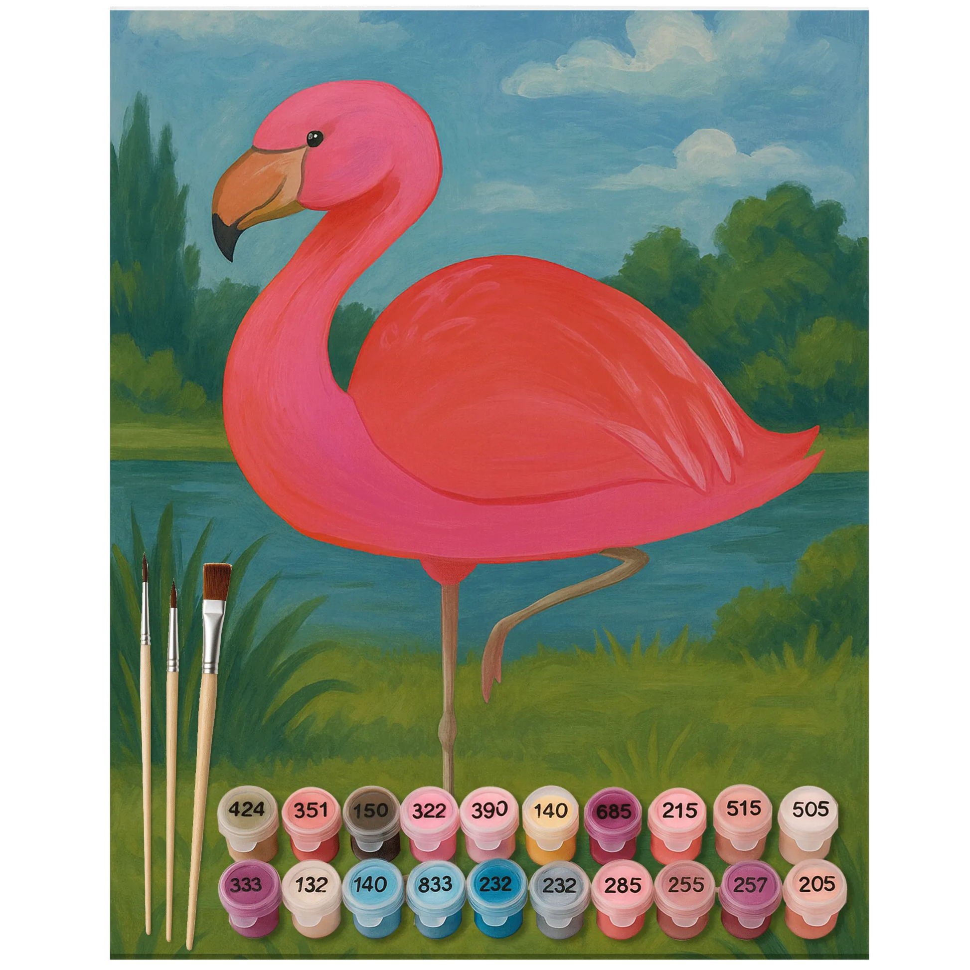 Paint by Numbers - Classic Flamingo by Mr. & Mrs. Panda