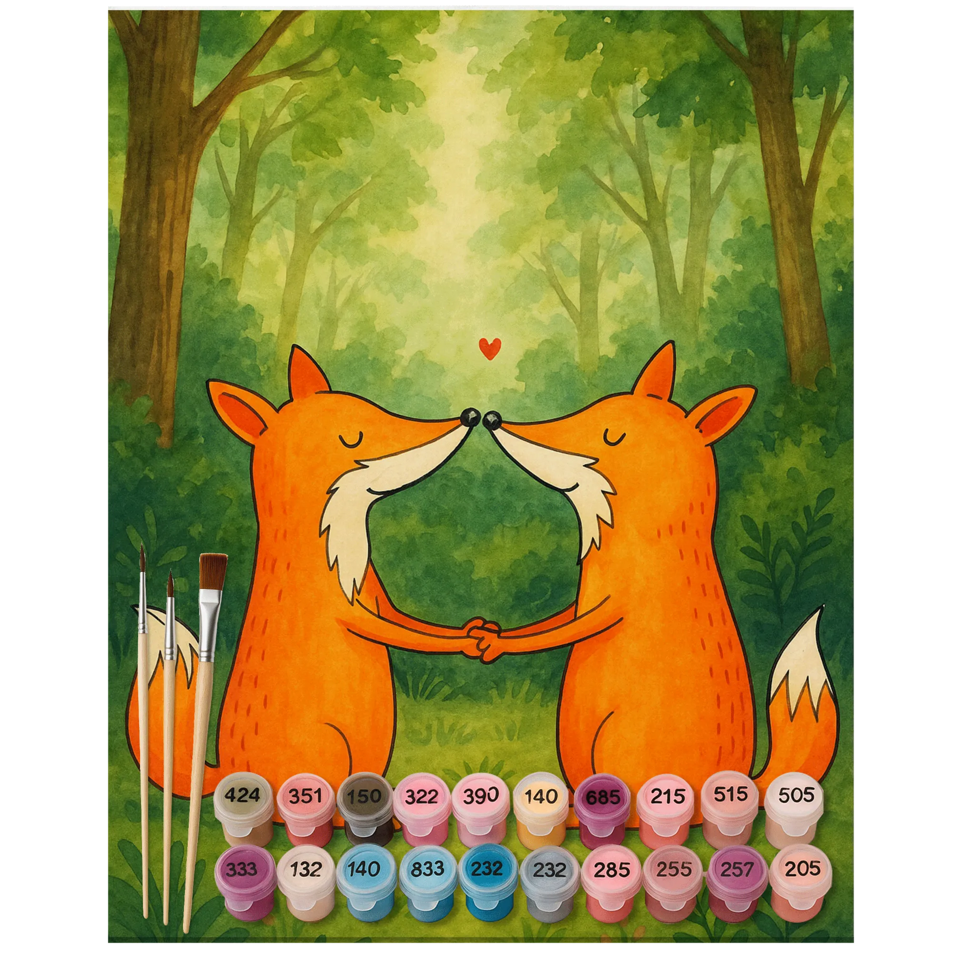 Paint by Numbers - Foxes in love by Mr. & Mrs. Panda