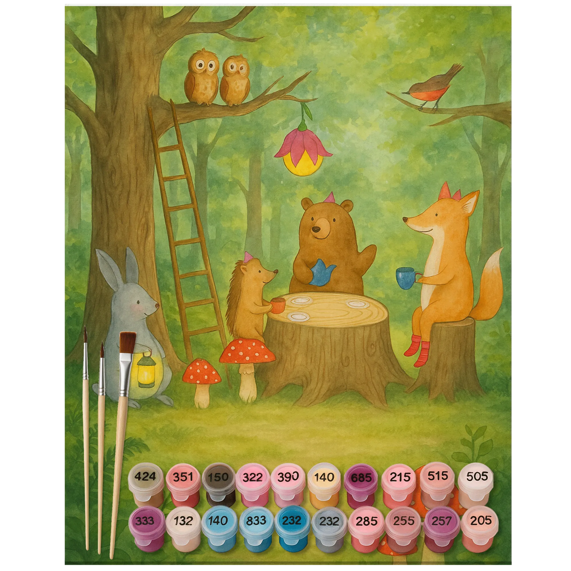 Paint by Numbers - Forest animals picnic by Mr. & Mrs. Panda