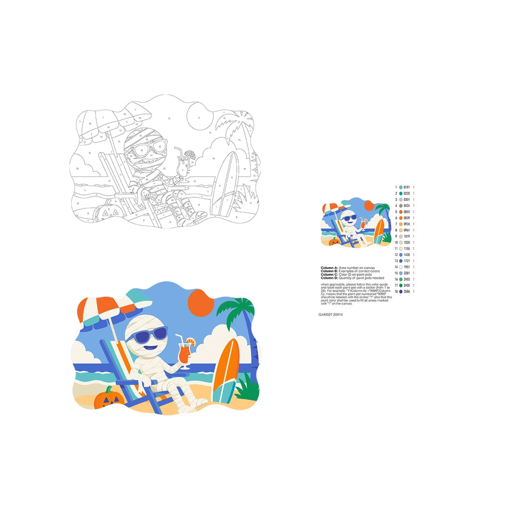 Paint by Numbers - Wooden Door Hanger | Mummy on Vacation