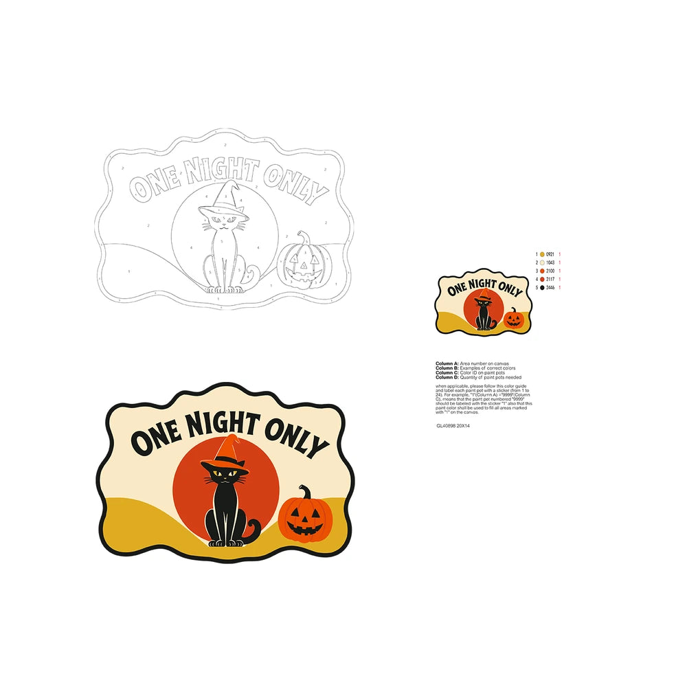 Paint by Numbers - Wooden Door Hanger | One Night Only