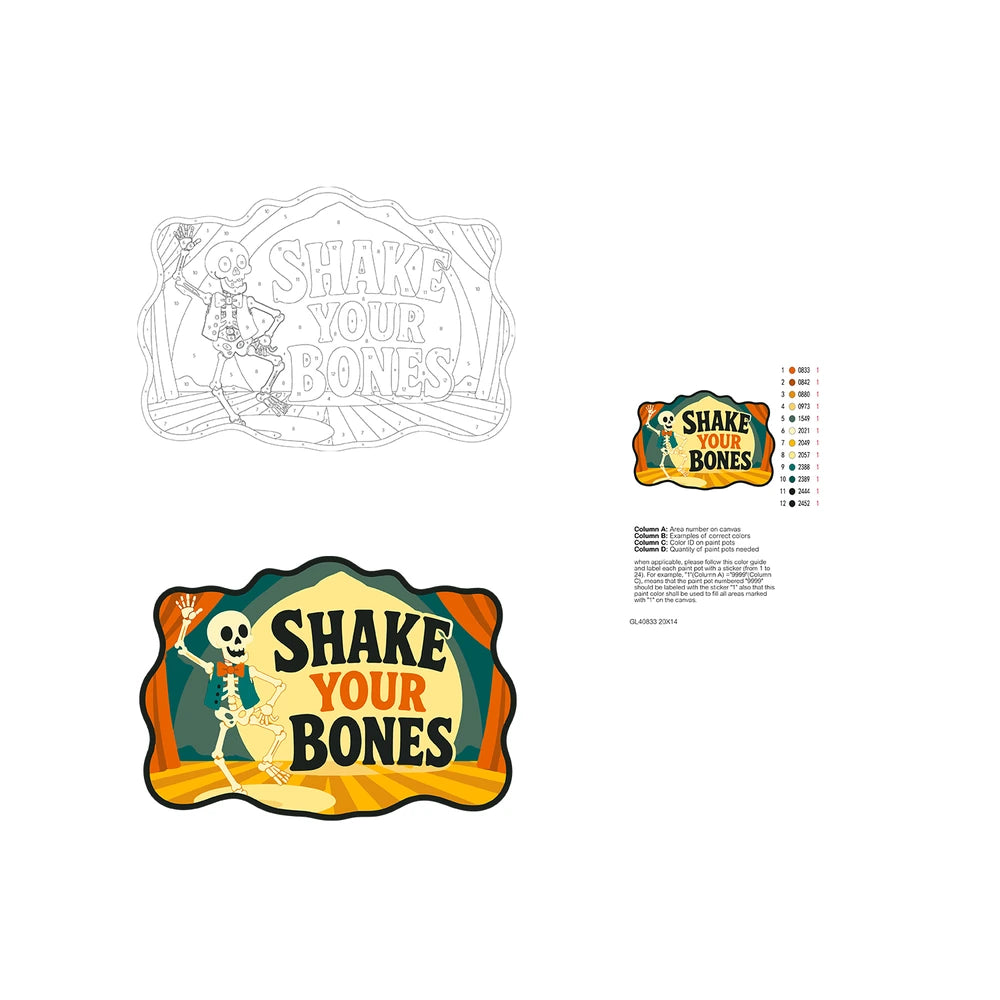 Paint by Numbers - Wooden Door Hanger | Shake Your Bones