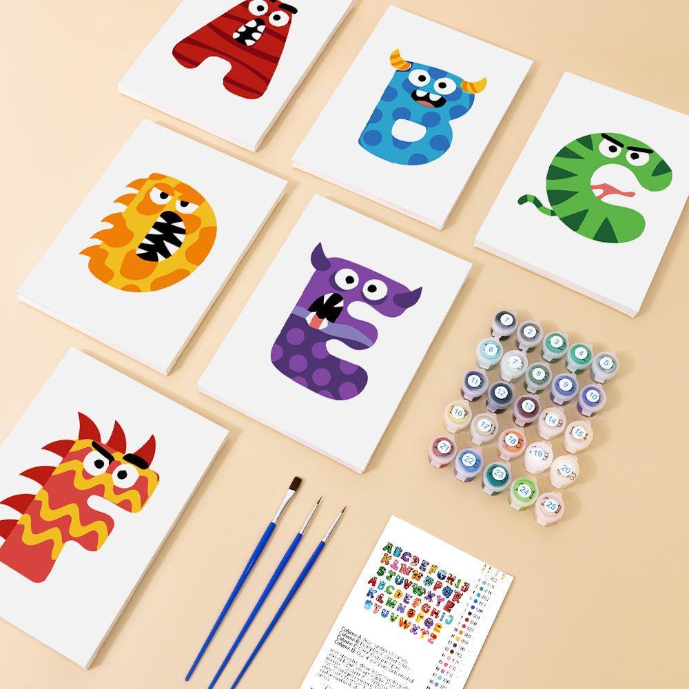 Paint by Numbers – Alphabet Painting Kit | Bold & Colorful Monsters A–Z