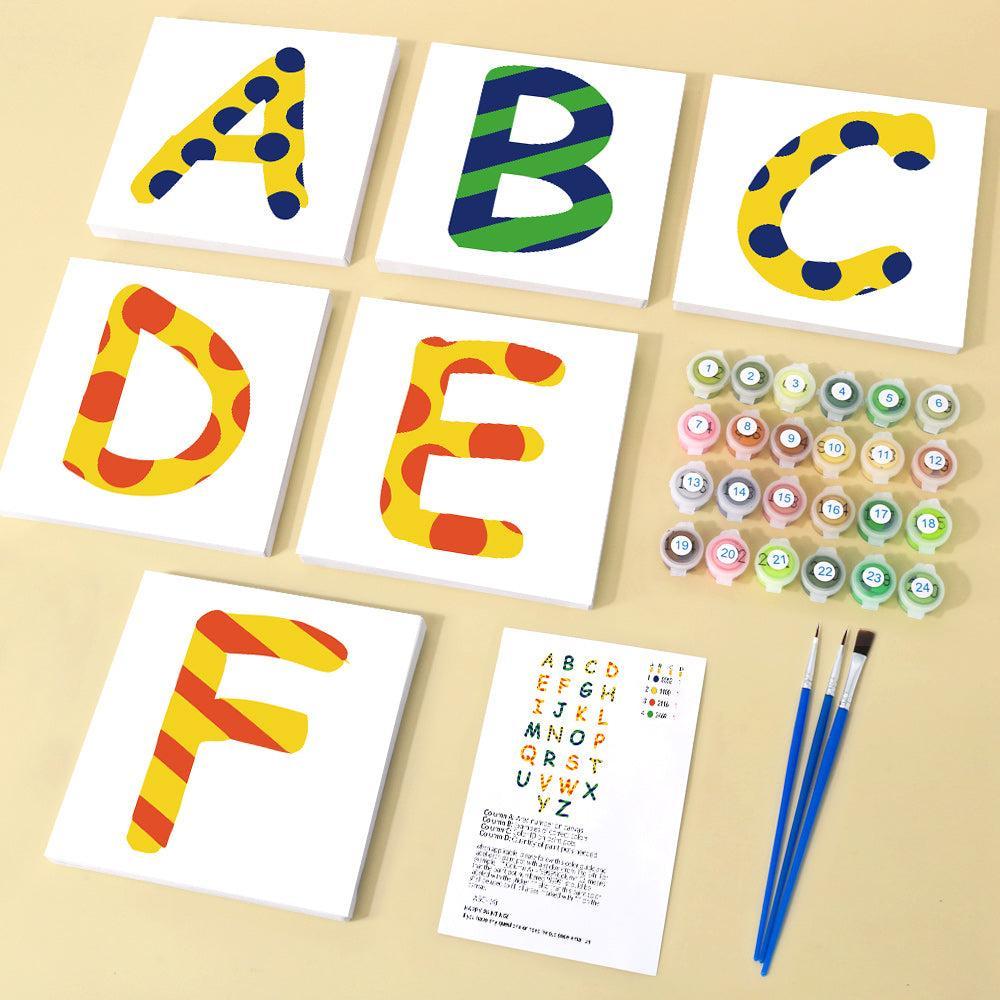 Paint by Numbers β Alphabet Painting Kit | A to Z Jungle Stripes & Dots