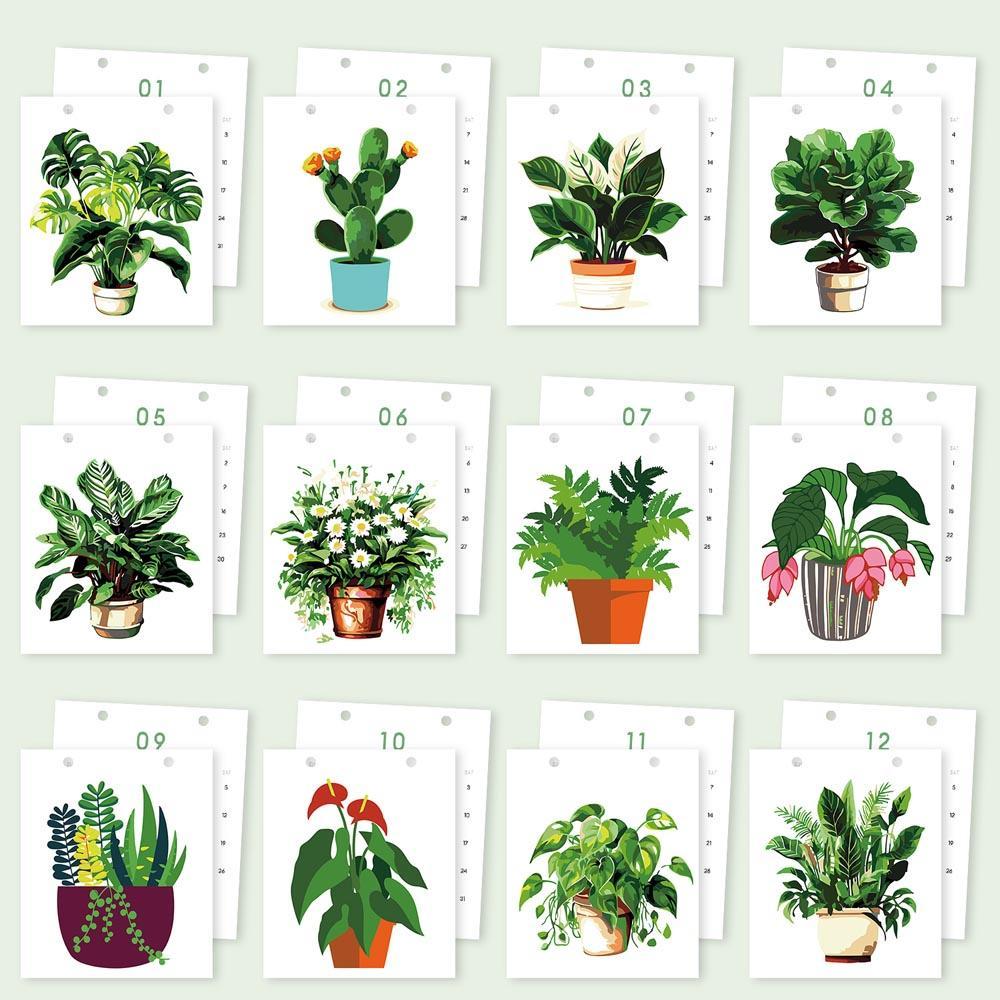 Paint by Numbers - 2026 Desk Calendar - Houseplant Haven