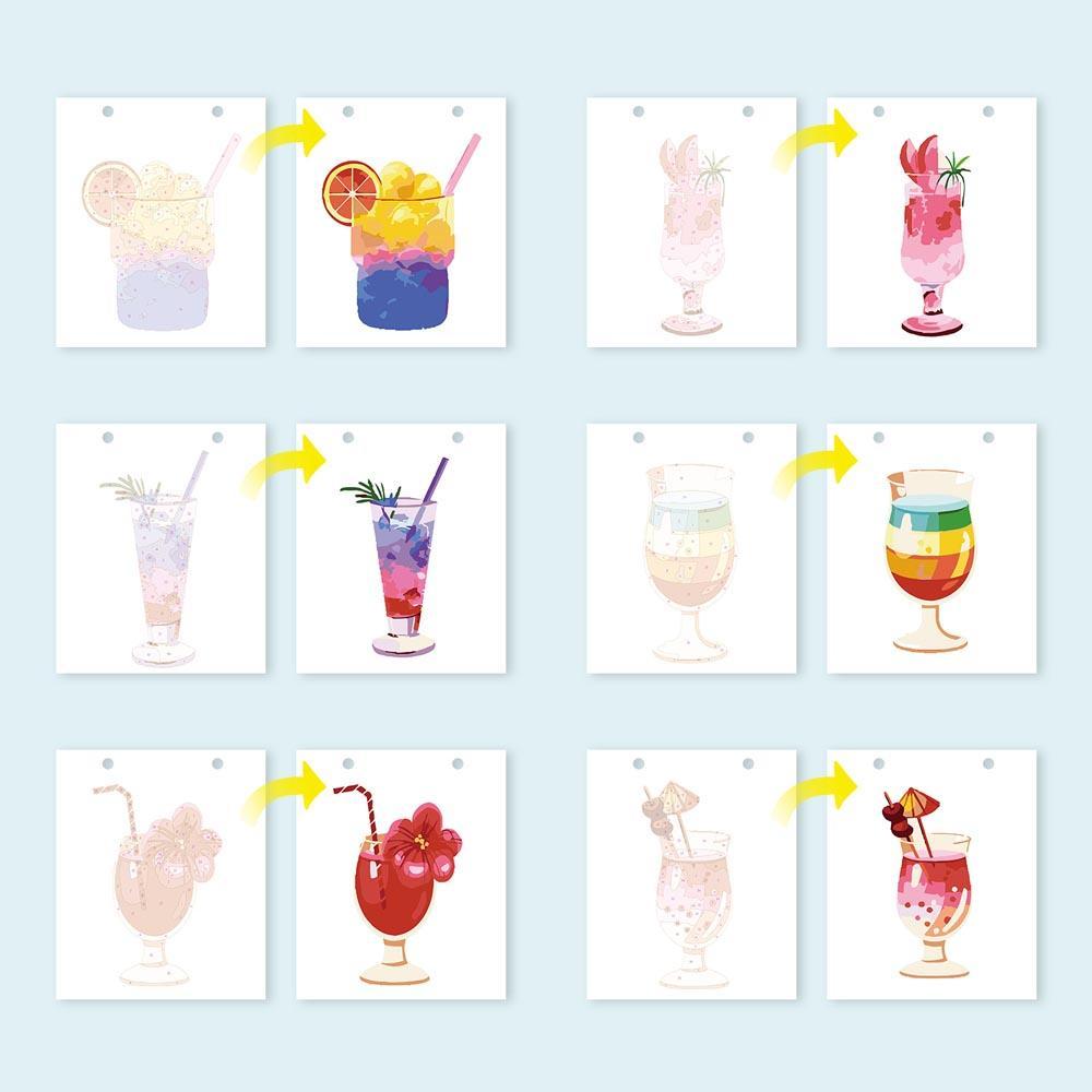 Paint by Numbers - 2026 Desk Calendar - Colorful Cocktails