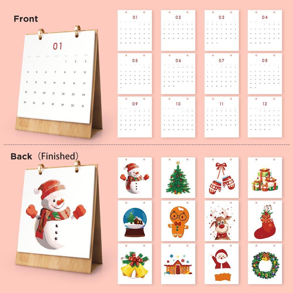Paint by Numbers - 2026 Desk Calendar - Christmas Cheer