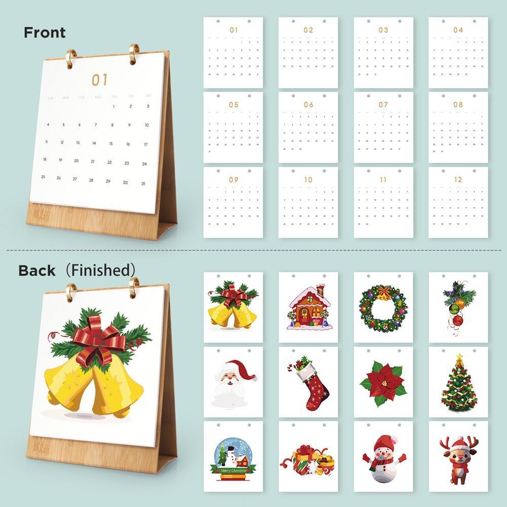 Paint by Numbers - 2026 Desk Calendar - Christmas Time