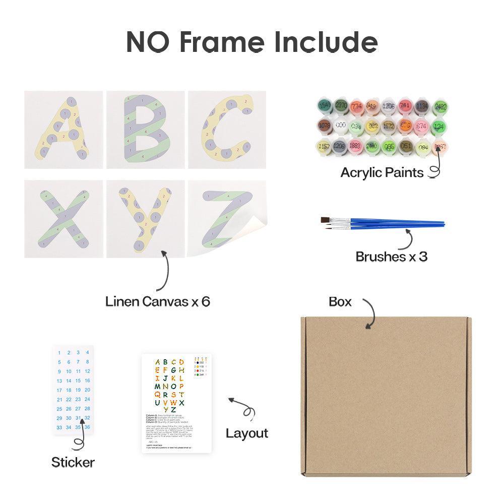 Paint by Numbers β Alphabet Painting Kit | A to Z Jungle Stripes & Dots