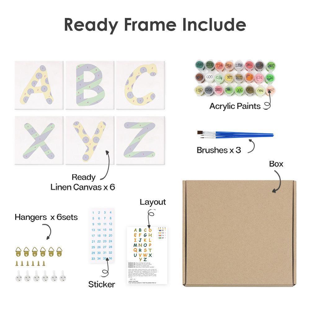 Paint by Numbers β Alphabet Painting Kit | A to Z Jungle Stripes & Dots