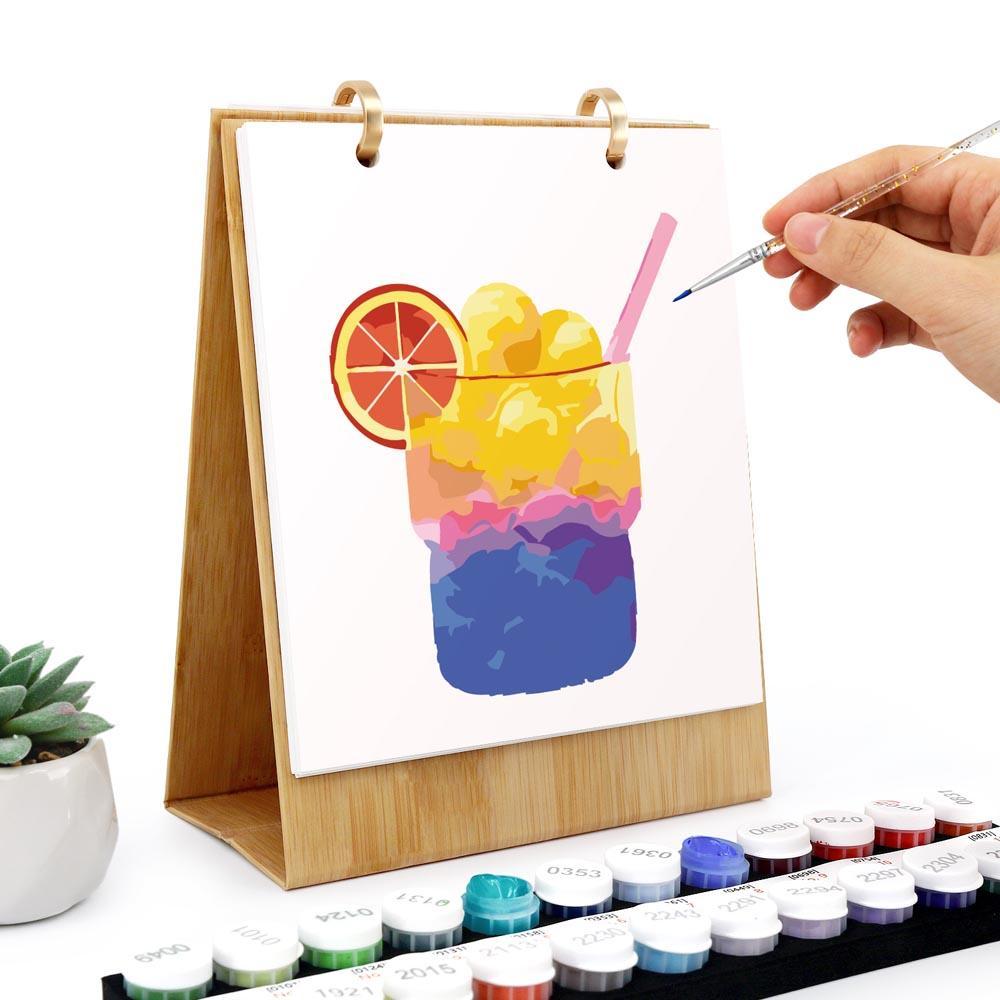 Paint by Numbers - 2026 Desk Calendar - Colorful Cocktails