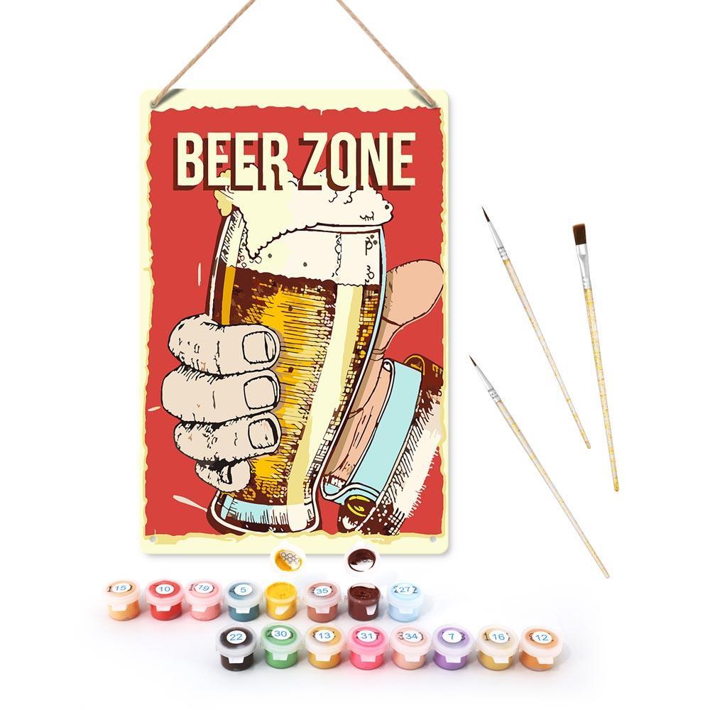 Paint by Numbers – Vintage Metal Bar Art | Beer Zone
