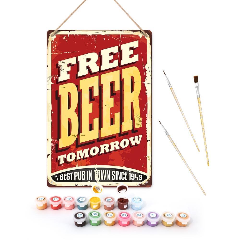 Paint by Numbers – Vintage Metal Bar Art | Free Beer Tomorrow
