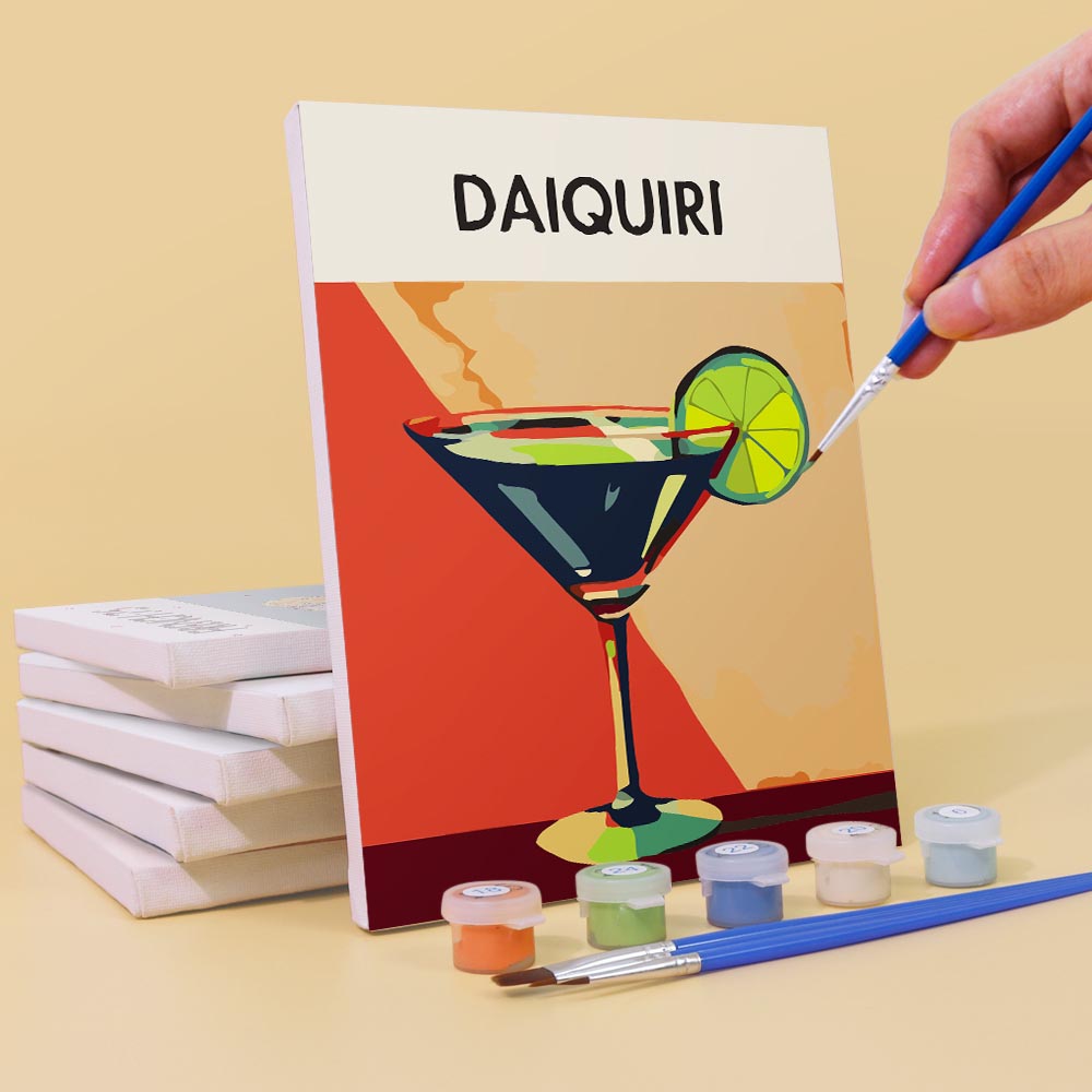 Paint by Numbers – 6 Mini Paintings | Elegant Cocktails Set