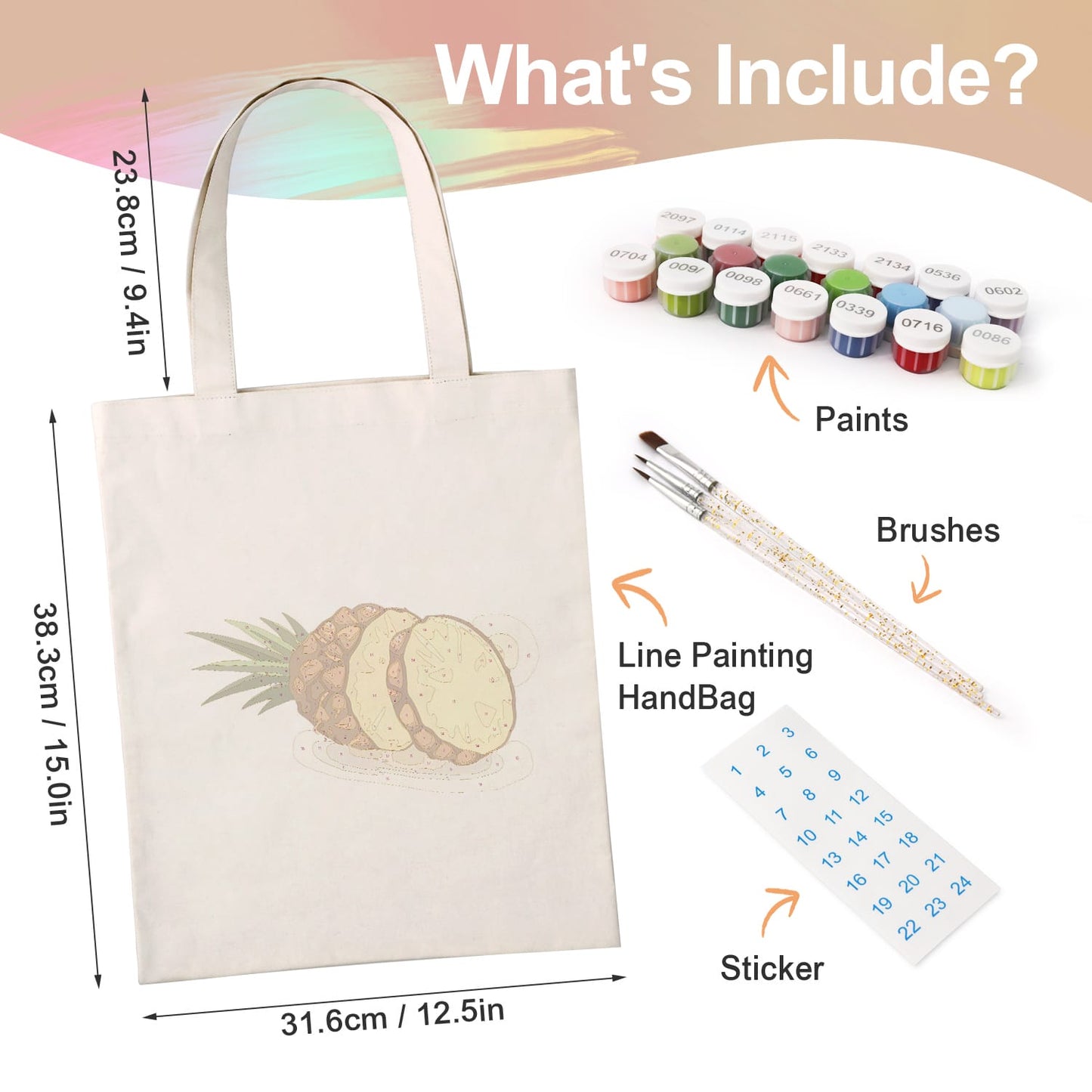 Paint by Numbers - DIY Totebag | Pineapple Twist