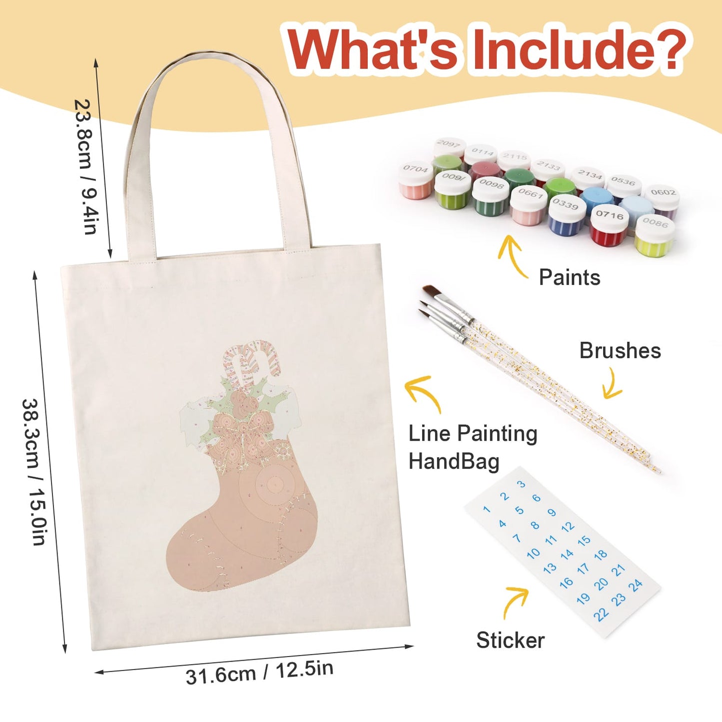 Paint by Numbers – DIY Totebag | Christmas Stocking