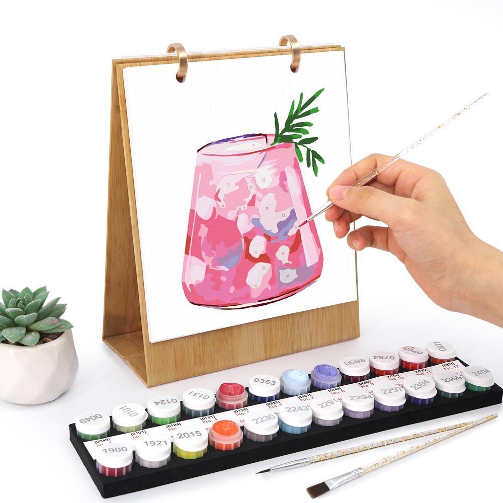 Paint by Numbers - 2026 Desk Calendar - Colorful Cocktails