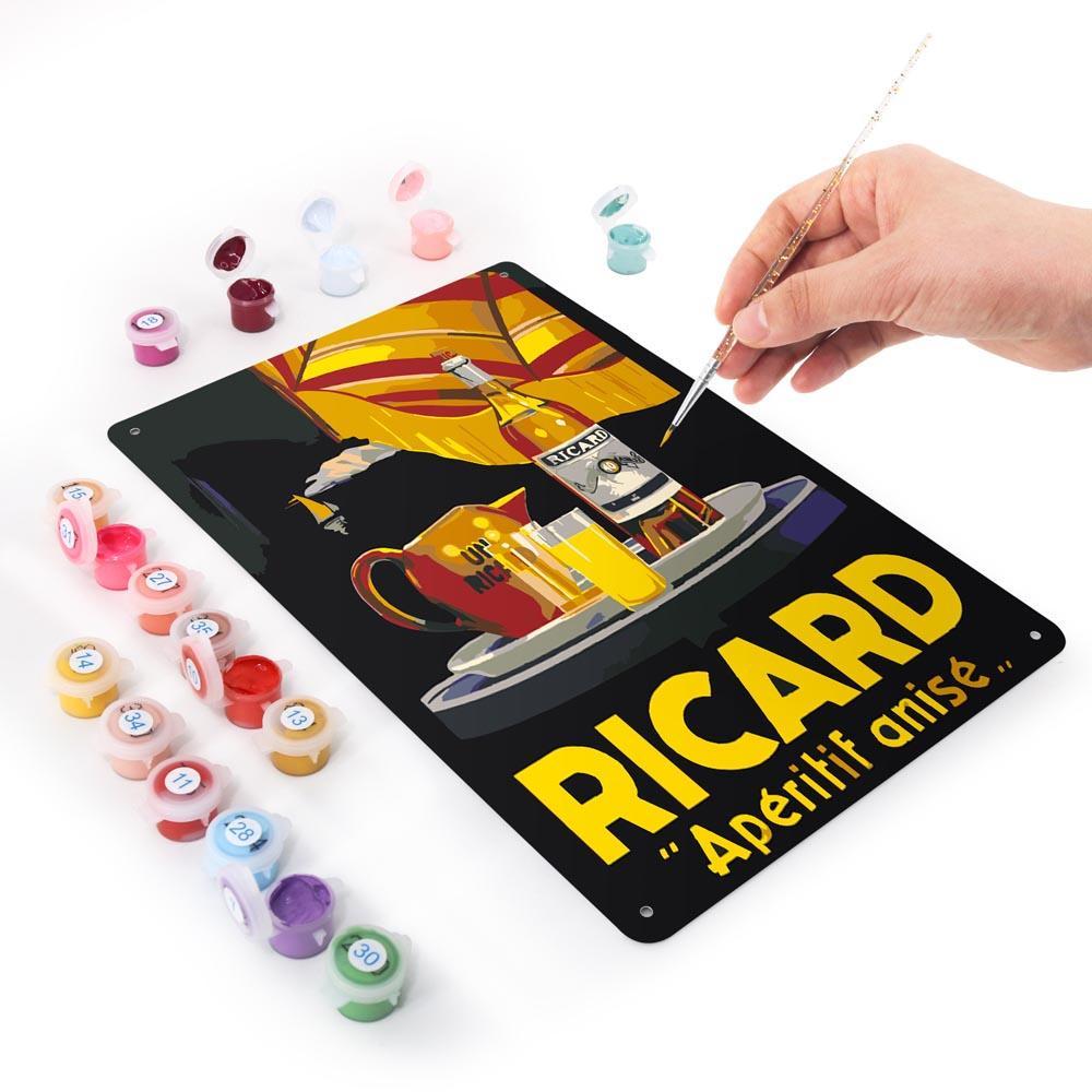 Paint by Numbers – Vintage Bar Wall Art | Ricard Apéritif Anisé (Night Version)