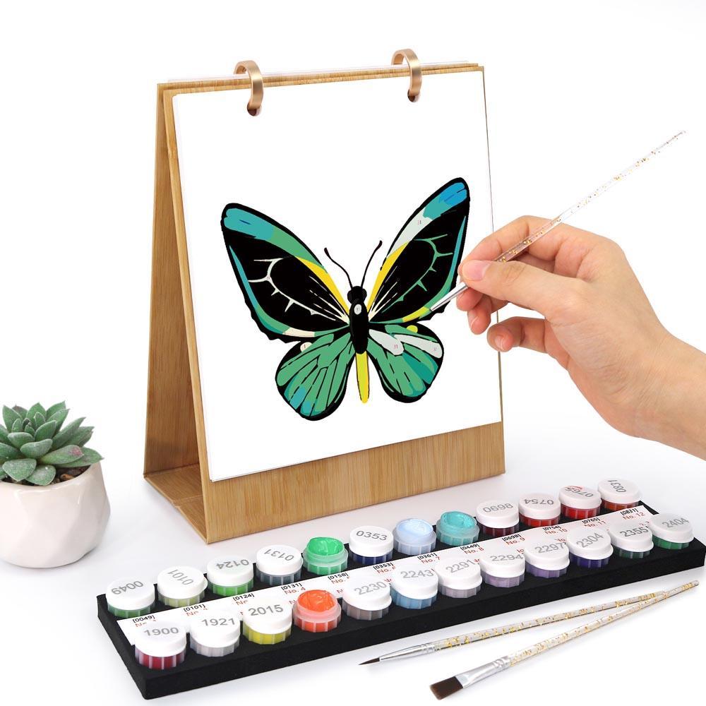 Paint by Numbers - 2026 Desk Calendar - Butterfly Collection