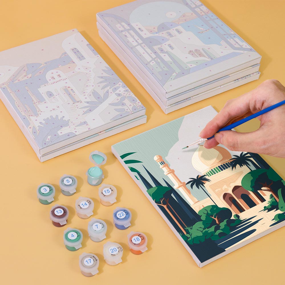 Paint by Numbers – 6 Mini Paintings | World Architecture Set
