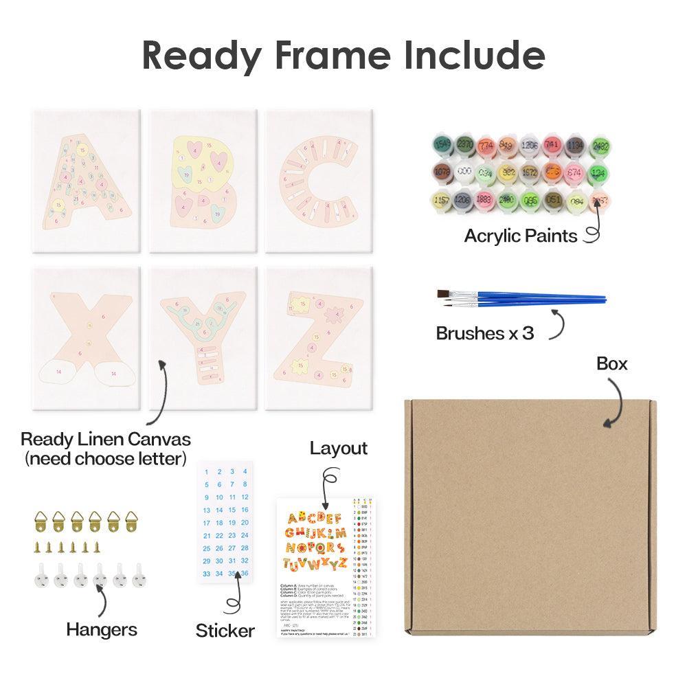 Paint by Numbers – Alphabet Painting Kit | Gingerbread Holiday Letters A–Z