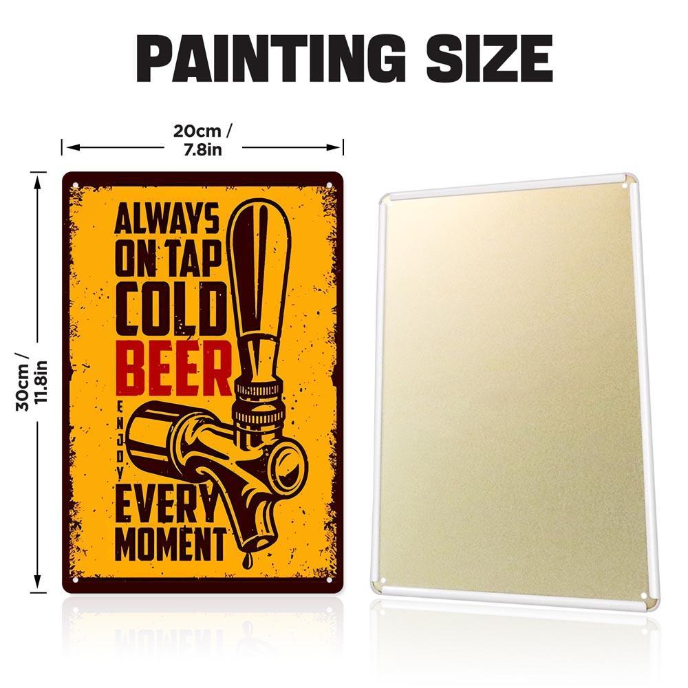 Paint by Numbers – Vintage Metal Bar Art | Cold Beer On Tap