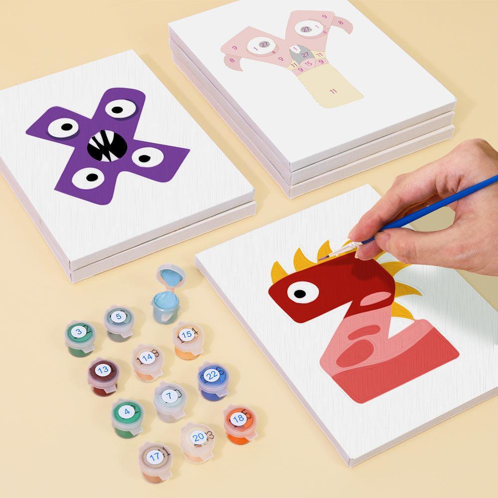 Paint by Numbers – Alphabet Painting Kit | Bold & Colorful Monsters A–Z