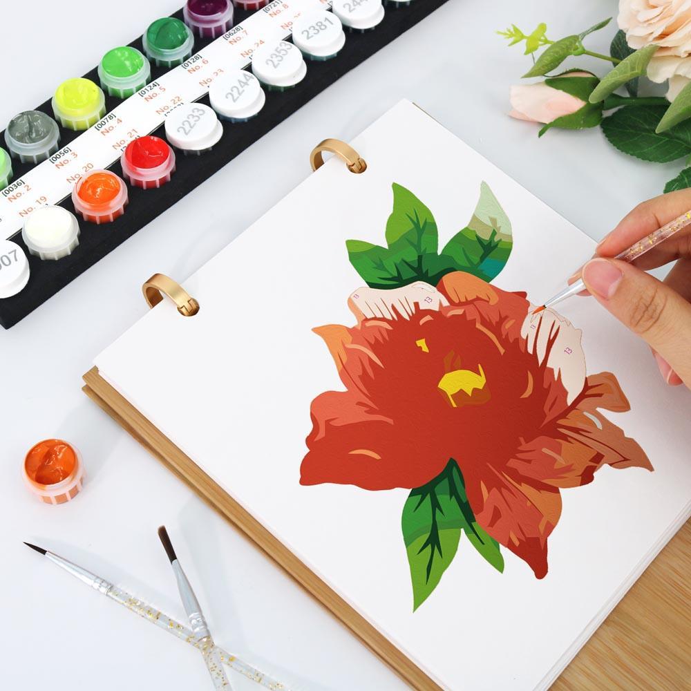 Paint by Numbers - 2026 Desk Calendar - Blooming Beauties