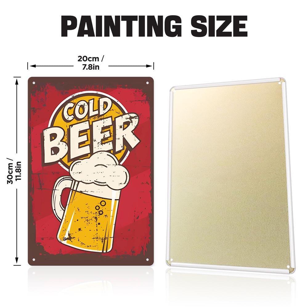 Paint by Numbers – Vintage Metal Bar Art | Cold Beer Classic