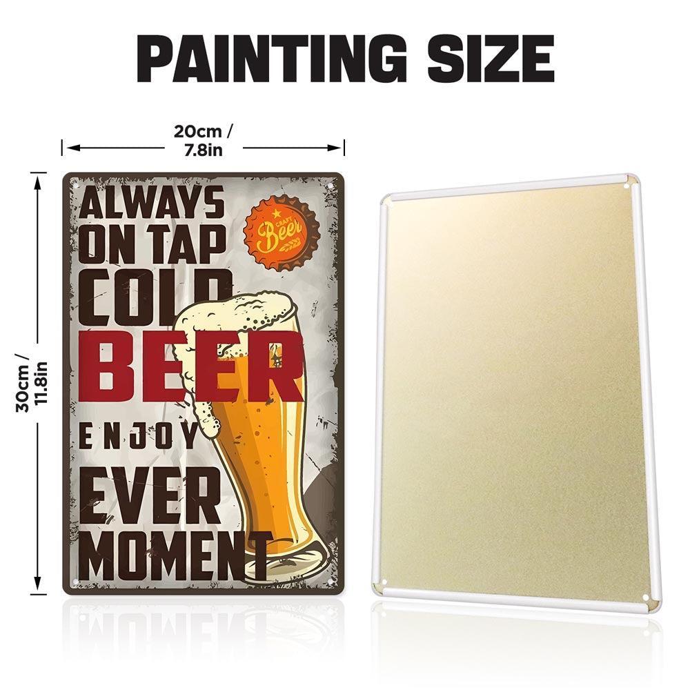 Paint by Numbers – Vintage Metal Bar Art | Cold Beer Every Moment
