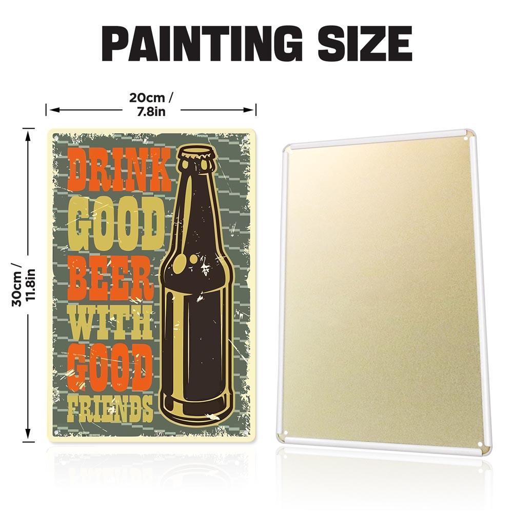 Paint by Numbers – Vintage Metal Bar Art | Good Beer Good Friends