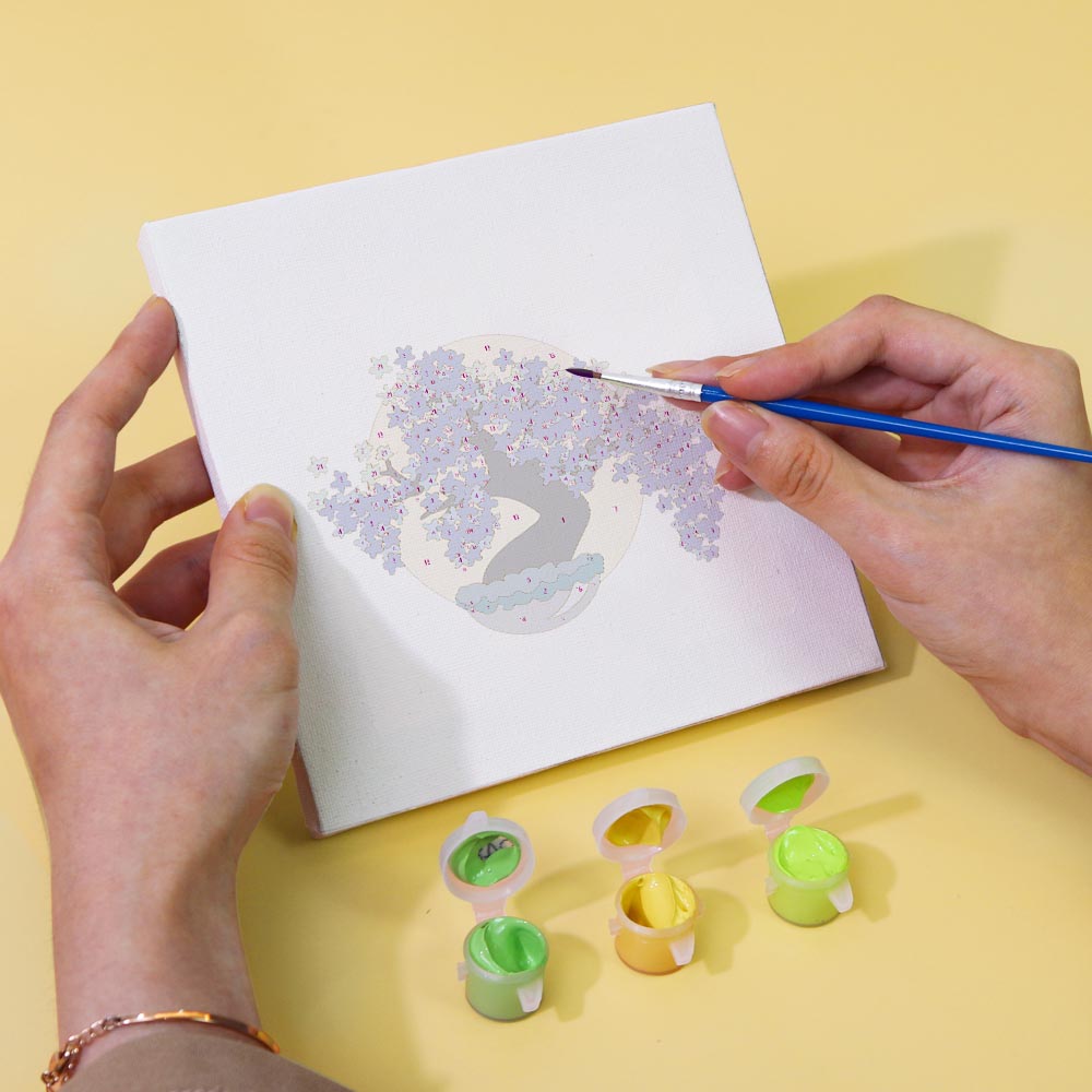 Paint by Numbers – 6 Mini Paintings | Bonsai Trees Set