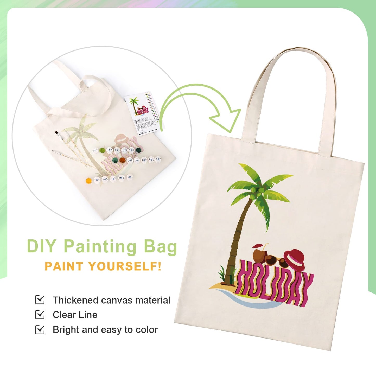 Paint by Numbers – DIY Totebag | Holiday Vibes