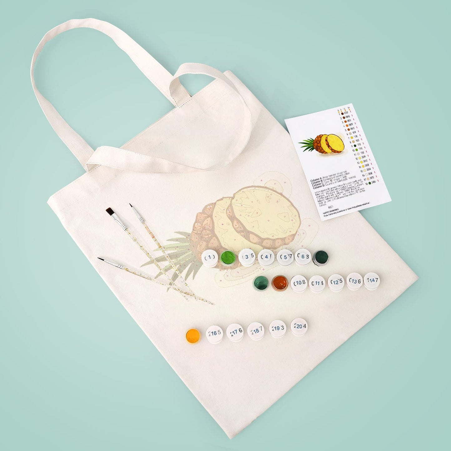 Paint by Numbers - DIY Totebag | Pineapple Twist