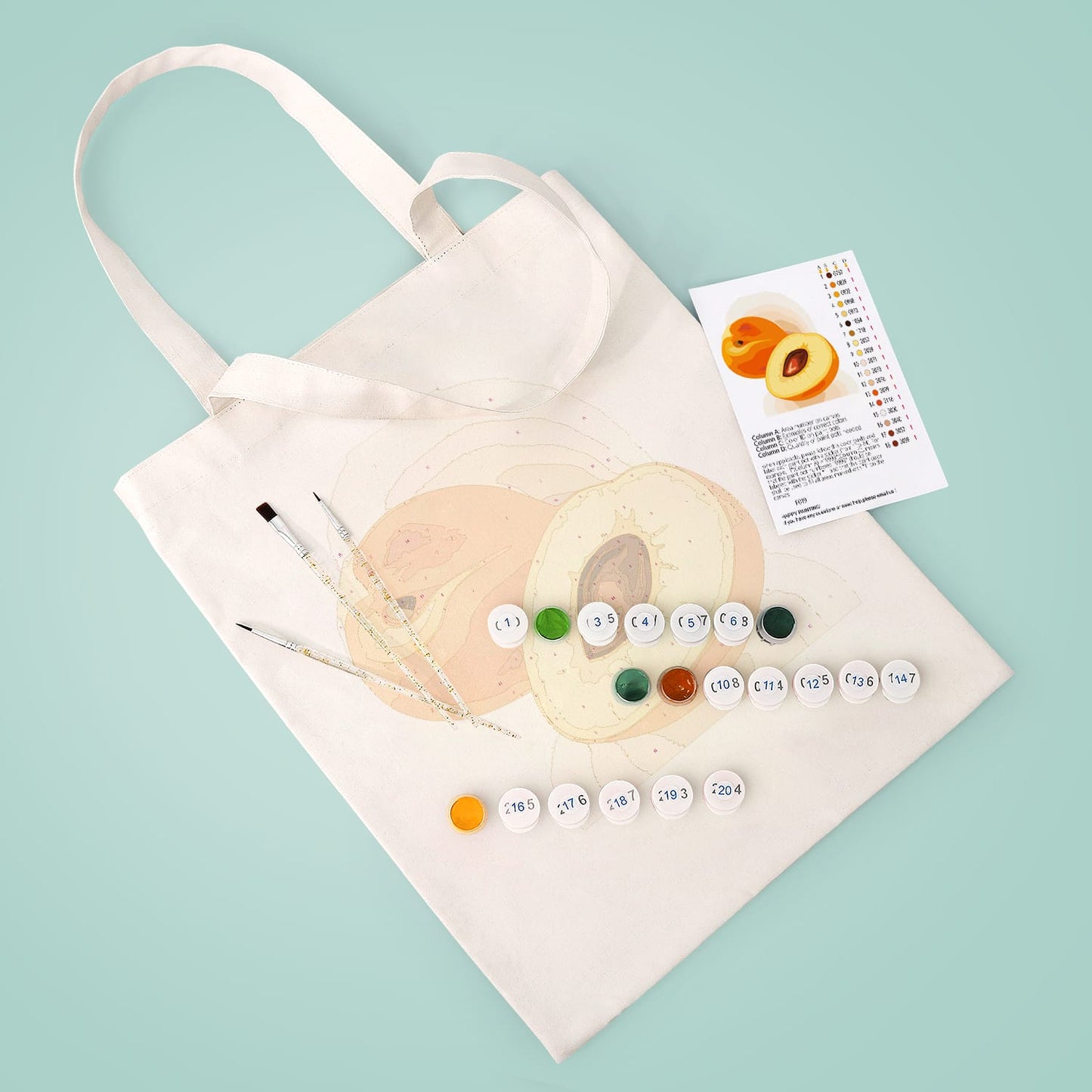 Paint by Numbers - DIY Totebag | Peach Delight